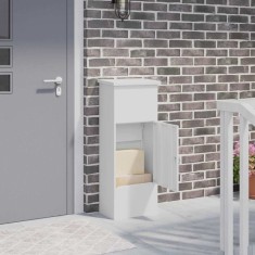 vidaXL Cutie pentru colet Alb 44.5 x 29 x 110.5 cm Oțel