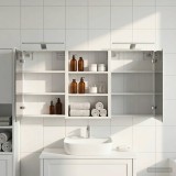 vidaXL Set dulap baie cu raft 3 pcs 126 x 16 x 62.5 cm Lemn compozit 3403832