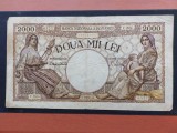 Bancnota 2000 lei ,10 octombrie 1944 Romania.Filigran Traian.