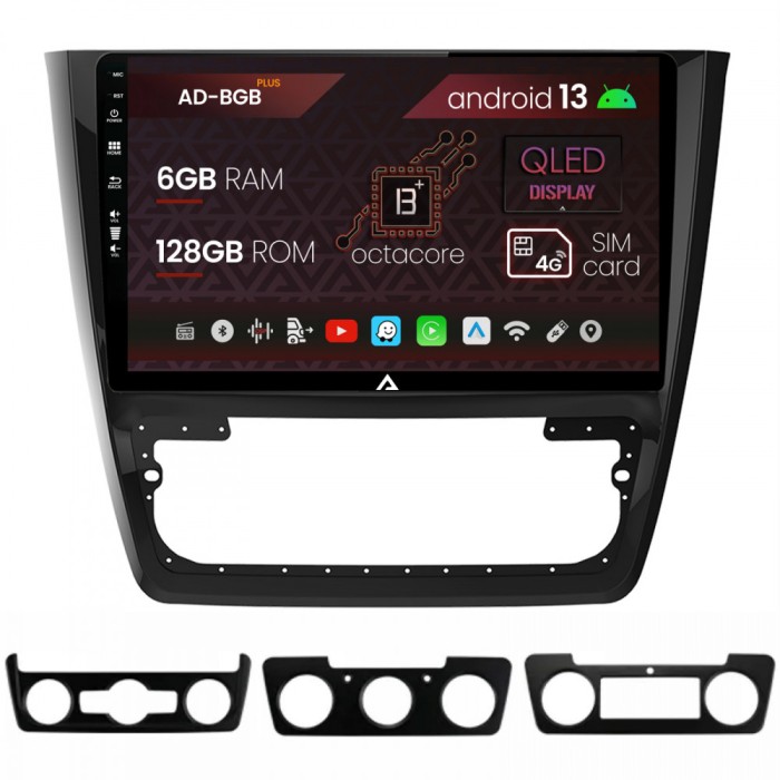Navigatie Skoda Yeti, Android 13, B-Octacore 6GB RAM + 128GB ROM, 10.1 Inch - AD-BGB10006+AD-BGRKIT040