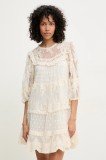 Answear Lab rochie culoarea bej, mini, evazată