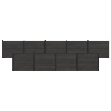 vidaXL Panou de Gardă 9 pcs WPC și Aluminiu Negru 3429482