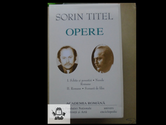 Sorin Titel Opere vol 1, 2