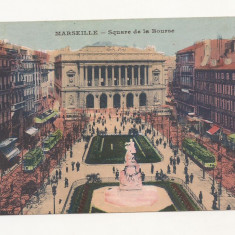FV3-Carte Postala- FRANTA - Marseille, Square de la Bourse, circulata