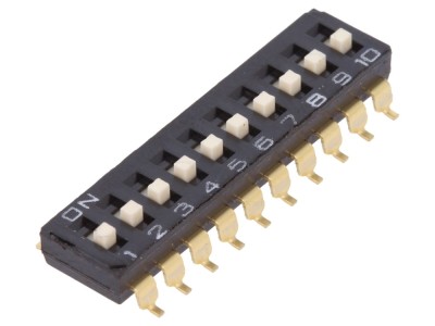 DIP-Switch 10 secțiuni ON-OFF 24VDC foto