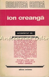 Ion Creanga Interpretat De - Antologie: Const. Ciopraga
