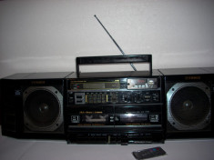 Vintage boombox - Fisher cu modul Mp3 (sd, usb ) cu telecomanda. foto
