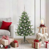 vidaXL Brad de Crăciun artificial pre-luminat cu set de bile Verde 3395328