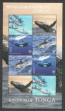 TONGA 2020 FAUNA MARINA BALENE SI DELFINI COTA MICHEL 40 EURO