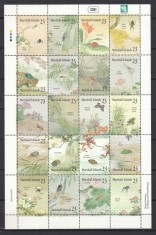 Marshall Islands 2002 - INSECTE si PAIANJENI - BL XXL - MNH foto