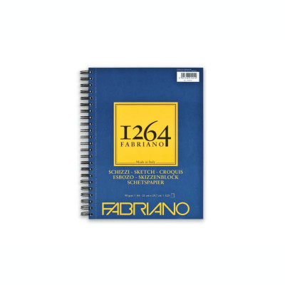 Bloc desen 1264 Schizzi A4 90gr 120 file cu spirală pe lățime Fabriano foto