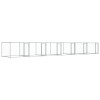 Cusca pentru caini cu usi, gri, 12x2x1,5 m, otel galvanizat