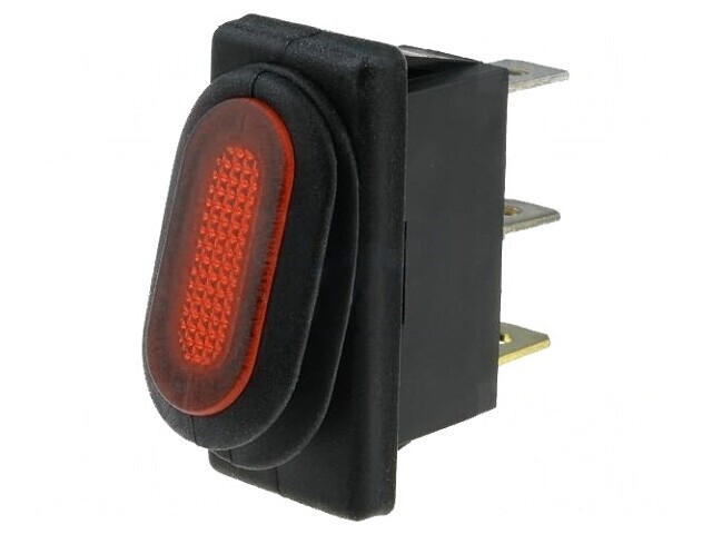 Comutator Basculant ON-OFF 10A 250V IP65 cu Lumină Roșie