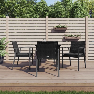 vidaXL Set mobilier de grădină cu perne, 5 piese, poliratan și oțel 3186988 foto