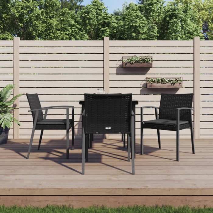 vidaXL Set mobilier de grădină cu perne, 5 piese, poliratan și oțel 3186988