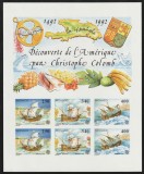 Monaco 1992 - Europa , Transporturi , Nave , Columb , colita nedantelata , MNM , Yt..Bl.57, Organizatii internationale, Nestampilat