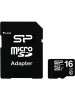 CARD DE MEMORIE MicroSDHC SP 16GB CL10 &quot;SP016GBSTH010V10SP&quot; (timbru verde 0.03 lei), Silicon Power