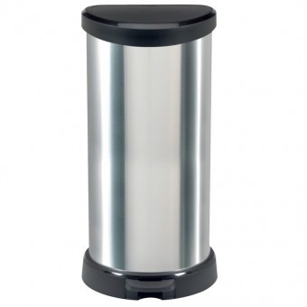 Cos de gunoi cu aspect inox Strend Pro Deco 40L, plastic, cu pedala foto