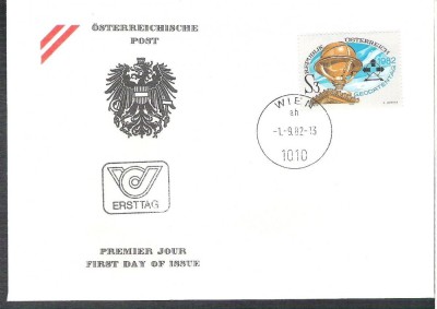 Austria &amp;Ouml;sterreich 1982 Geodatentag FDC K.190 foto