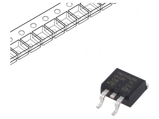 Tiristor 600V 25A D2PAK SMD Bandă