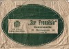 A3756N Pungă pentru cumpărături cu reclama firmei de pălării de damă Zur Franz&ouml;sin din Cernăuți, ante 1918