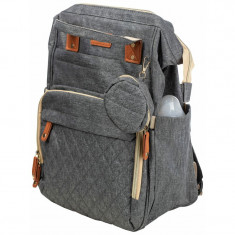 Rucsac pentru mamici, FreeON, Urbane, Cu multiple compartimente, 29 x 16 x 39 cm, Grey