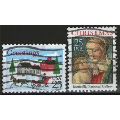 Statele Unite 1988 - Craciun, serie stampilata