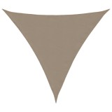 Parasolar, gri taupe, 4x4x4 m, tesatura oxford, triunghiular