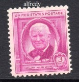SUA 1948, William A. White, serie neuzata, MNH, Nestampilat