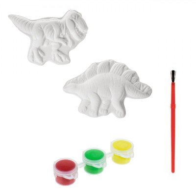 Set Accesorii Creatie Ipsos, Model Dinozauri, 6 Piese, Multicolor foto