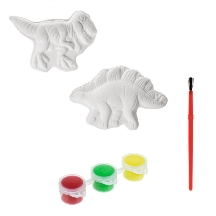 Set Accesorii Creatie Ipsos, Model Dinozauri, 6 Piese, Multicolor