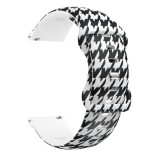 Curea silicon, compatibila Huawei Watch Fit 3, adaptor inclus, VD Very Dream&reg;, Quick Release, Black Pattern