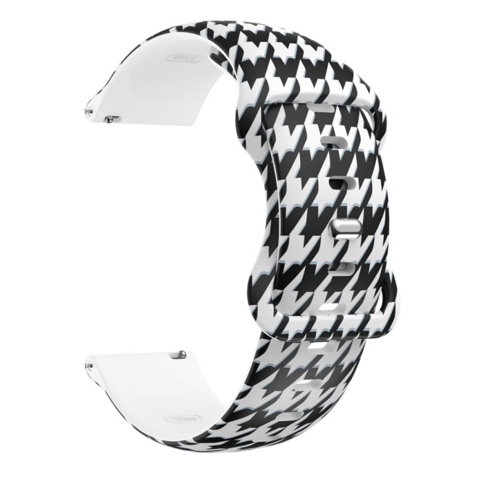 Curea silicon, compatibila Huawei Watch Fit 3, adaptor inclus, VD Very Dream&reg;, Quick Release, Black Pattern