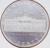 6 USA SUA Statele Unite 1 Dollar 1992 White House Bicentenary km 236 argint, America de Nord