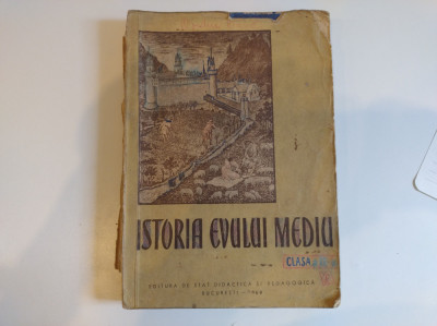 Istoria evului mediu. Manual de clasa a IX-a. 1960 foto