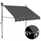 Gossi copertina retractabila manual cu led, antracit, 150 cm