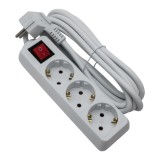 Prelungitor 3 prize, 3x1.5mm, lungime 5m, intrerupator si protectie pentru copii STROHM / SM-3PK-5M-WH-1.5MMP