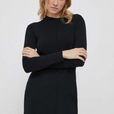 Sisley rochie culoarea negru, mini, mulata