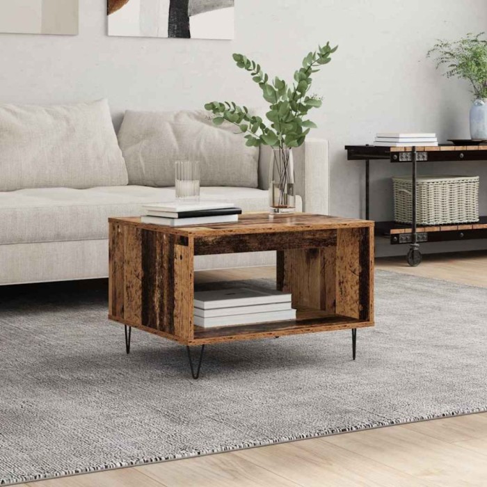 vidaXL Masă de cafea Lemn vechi 60 x 50 x 40 cm Lemn compozit 879609