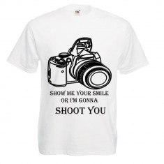 Tricou mesaj funny imprimeu DTG&amp;quot;SHOOT YOU&amp;quot; foto