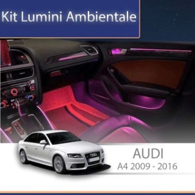 Lumini ambientale Audi A4 B8 2009-2016 set complet control telefon sau sistem original CarStore Technology foto