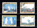 A12 S2 7 - Timbre foarte vechi - Mauritania - JO Los Angeles 1984 - Yahting