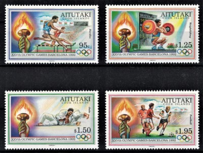 AITUTAKI 1992 - Sport, J.O. Barcelona /serie completa MNH (Michel 14&amp;euro;) foto