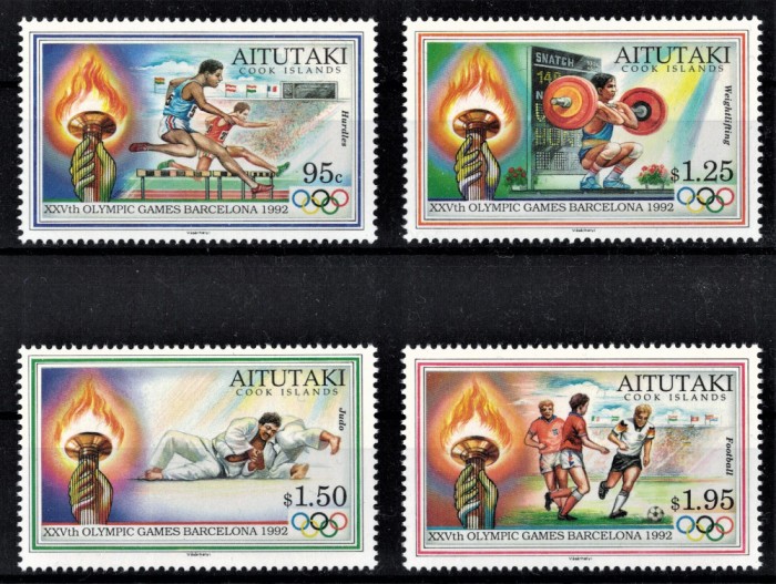 AITUTAKI 1992 - Sport, J.O. Barcelona /serie completa MNH (Michel 14&euro;)