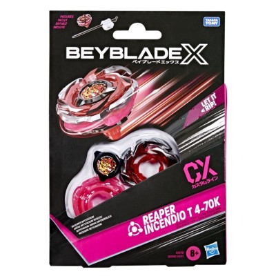 BEYBLADE X LET IT RIP SET LANSATOR SI ROATA REAPER INCENDIO T 4-70K foto
