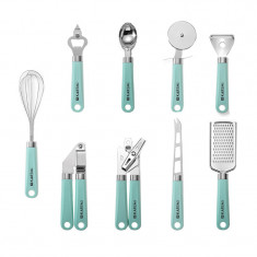 Set ustensile bucatarie Karemi, 9 piese, inox, maner silicon foto