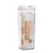 Set 2 recipiente depozitare alimente 1.2l si 2.5l, cutii tip container pentru cereale, paste sau faina, transparent cu capac alb
