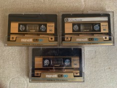 Lot 3 Casete MAXELL XL II Epitaxial CrO2 - Inregistrate o singura data - 8
