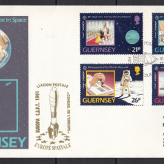 Guernesey 1991 - FDC SPECIAL AUR-EUROPA SPATIALA -Tiraj limitat 60 ex. numerot.