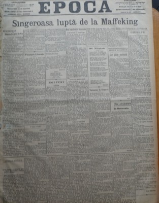 Ziarul Epoca, 7 Decembrie 1899 ; Lupta de la Maffeking din Africa de Sud foto